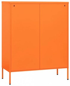 narancssárga acél tárolószekrény 80 x 35 x 101,5 cm