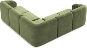 Zöld zsenília sarokkanapé Lani – Makamii