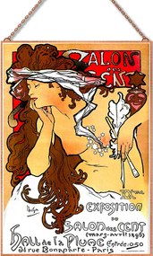 Alfons Mucha - Salon des Cent üvegkép, falikép