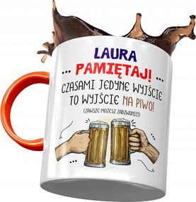 Narancssárga bögre Laura Barátnő Feleség Nyomtatott Fotóval