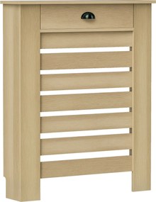 HOMCOM Radiátor Borítás Fiókkal MDF Radiátor Borítás Nappali Hálószoba Előszoba 78x19x95,5 cm Tölgy | Aosom