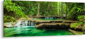 Kép - Erawan vízesés Kanchanaburiban, Thaiföldön (120x50 cm)
