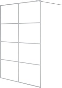 vidaXL ezüstszínű átlátszó ESG üveg zuhanyfal 140x195 cm