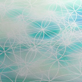 Kép - Merkaba türkiz háttérrel (órával) (90x30 cm)