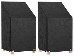 2 db polietilén kerti szék huzat 8 fűzőlyukkal 65x65x80/120 cm