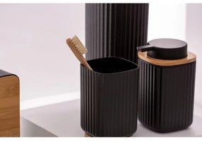 WENKO 25304100 - WC-szett ROTELLO 10x36 cm fekete/barna