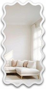 Aquarelle Marella fali tükör hullámos fehér keretben 70x140