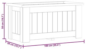 impregnált fenyőfa magaságyás 100 x 50 x 50 cm