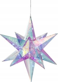 LED-es kristály csillag, világító medál 30cm