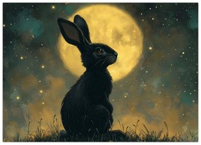 Kép - Nyúl és hold (70x50 cm)