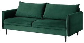 Sötétzöld bársony kanapé 203 cm Juli – Ropez