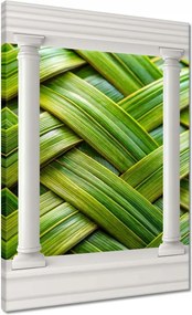 Vászonkép 50x70 Zöld fonott Zöld rattan fonott lemez