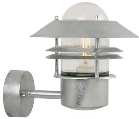 Nordlux - Kültéri fali lámpa BLOKHUS 1xE27/60W/230V IP54 ezüst 25011031