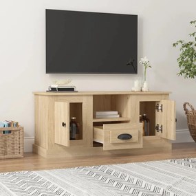sonoma tölgy színű szerelt fa fali TV-szekrény 100x35,5x45 cm