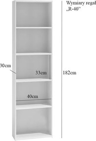 R40 polcos szekrény, sonoma