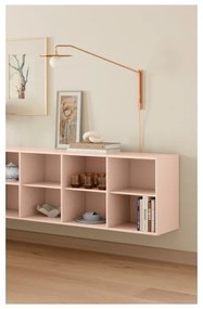 Világos rózsaszín függő könyvespolc 220x61x42 cm Mistral – Hammel Furniture
