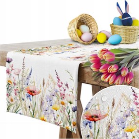 Futópad Abrosz Tavaszi 40X240 CM Tavaszi Rét Asztalra Mezei Virágok Minta 381