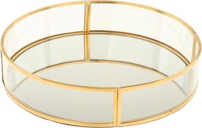 Kozmetikai rendszerező tükör tálca kerek dekoratív tükör