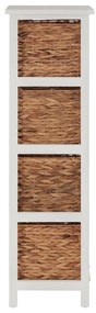 Fehér-natúr színű paulownia fürdőszobai polcos állvány 32x100 cm Padstow – Premier Housewares