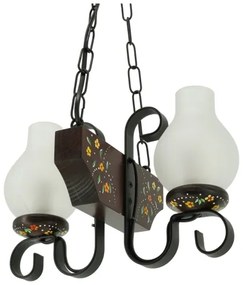 Brilagi - Láncos csillár QUEEN 2xE14/40W/230V bükk/wenge