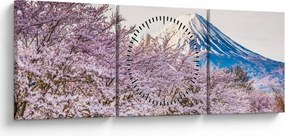 Kép - Japán tavasszal (órával) (90x30 cm)