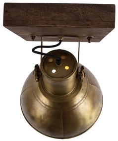 Ipari mennyezeti spotlámpa bronz fahatással 30 cm - Mangoes