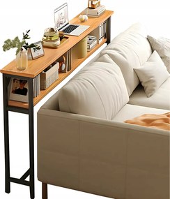 Konzol Loft Asztal A Kanapé Mögött Oldalsó Polc Nappali Polc 102x20x80