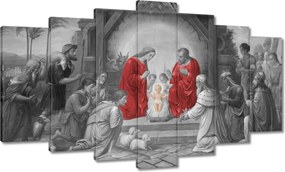 Vászonkép 140x80 Szent család piros