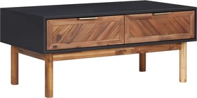 vidaXL tömör akácfa és MDF dohányzóasztal 90 x 50 x 40 cm