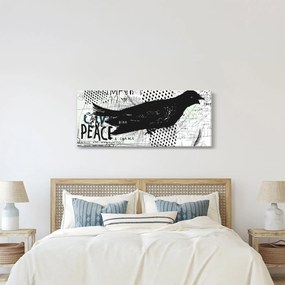 Kép - Street art - madár (120x50 cm)