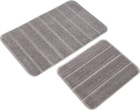 Szürke fürdőszobai kilépő szett 2 db-os 50x80 cm Yeni Cizgli – Foutastic