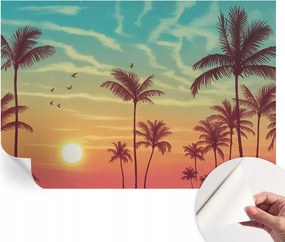 Divatos öntapadós fali tapéta Trópusi tájkép 152x104 cm