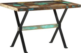 vidaXL tömör újrahasznosított fa étkezőasztal 120 x 60 x 76 cm