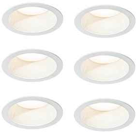 6 darabos süllyesztett spotlámpa készlet fehér színben, LED-del, 3000K-5000K - Elias