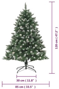 PVC műkarácsonyfa állvánnyal 120 cm