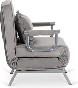 Dönthető fotel szürke bársony kárpittal – BART