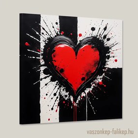 Absztrakt szív 3 – Érzelmek modern vásznon 40x40cm