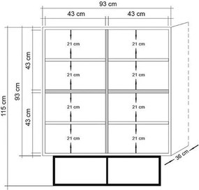 Quantum konyhaszekrény, 93 cm – TR863SPH5127