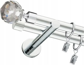 Dupla Függönykarnis Króm 19mm 100cm Különböző Minták