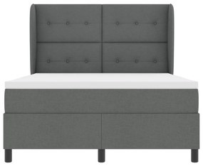 Boxspring Ágy Matrac Készlettel - Sötétszürke, 160x200 cm Szövet