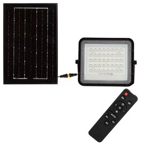 V-Tac LED Kültéri napalemes reflektor LED/6W/3,2V IP65 4000K fekete + távirányító VT1356