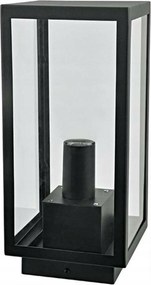 Aca Lighting fekete kültéri állólámpa Celia 1XE27 IP44 átlátszó üveg CELIA1