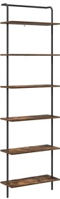 Könyvespolc Füstölt tölgy 60 x 24 x 203 cm Faanyag