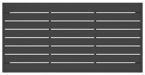 Antracitszürke acél kerti dohányzóasztal 110 x 55 x 35 cm