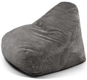 Sötétszürke kordbársony babzsákfotel Snug 100 – SLOWDOWN