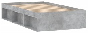 betonszürke ágykeret 90 x 190 cm