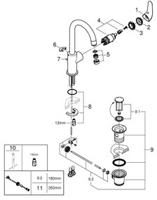 GROHE 24330001 - EUROSMART L mosdócsaptelep, fényes króm