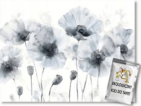 Fotótapéta Flizelina Akvarell Természet Kert Rét Pipacs Virágok 208x146 ragasztó