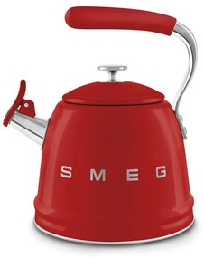 SMEG VÍZFORRALÓ TEÁSKANNA, retro, síppal, piros