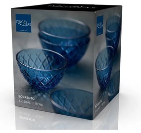 Kék üveg tálka szett 4 db-os 325 ml Sorrento – Lyngby Glas